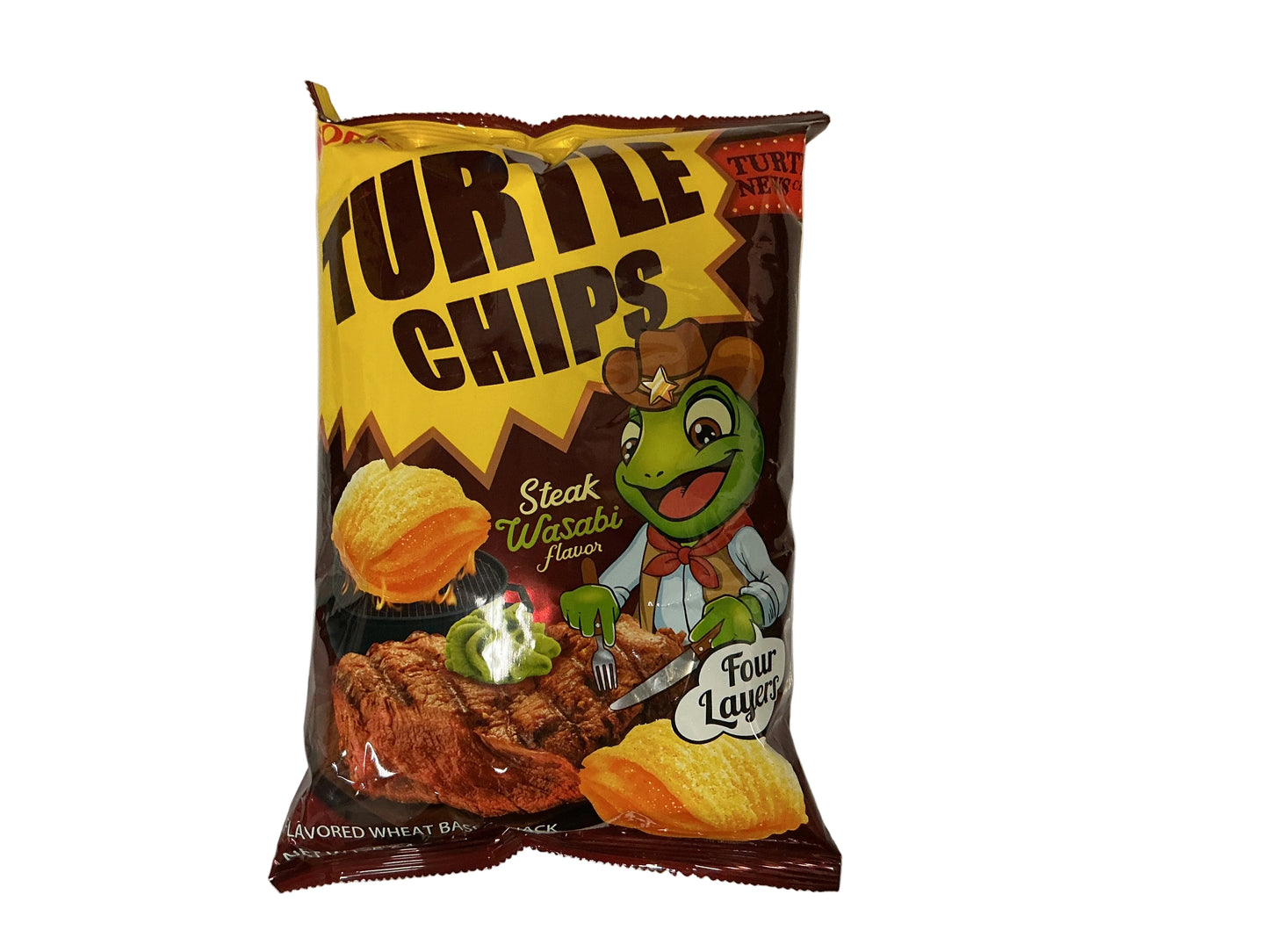 Turtle chips steak wasabi flavor