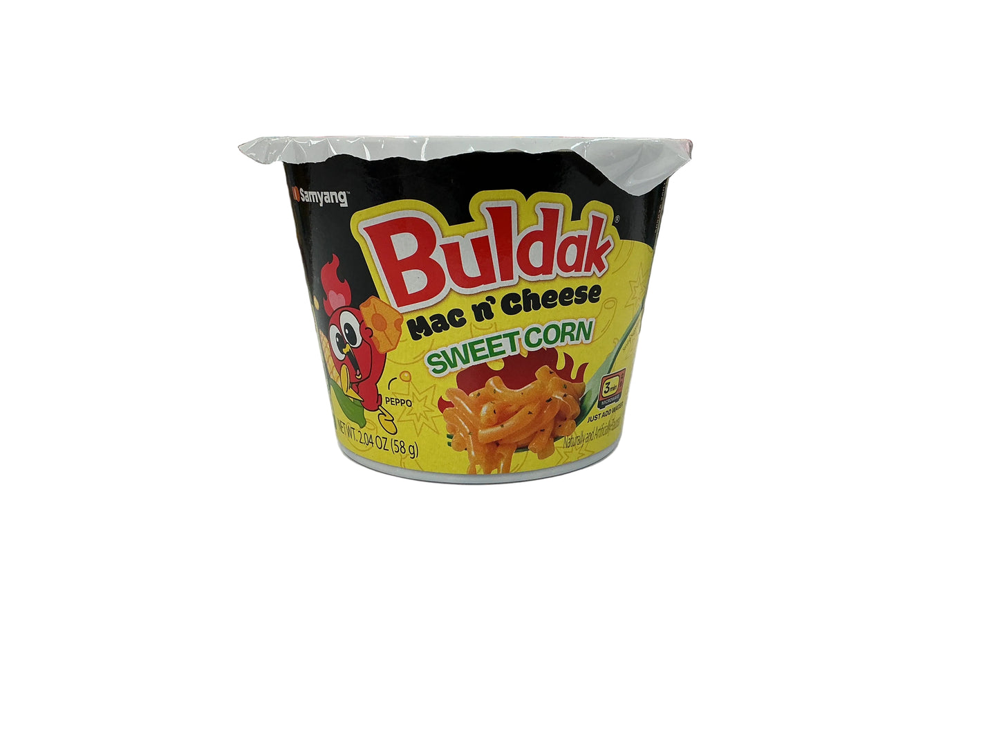 Buldak Mac n cheese sweet corn