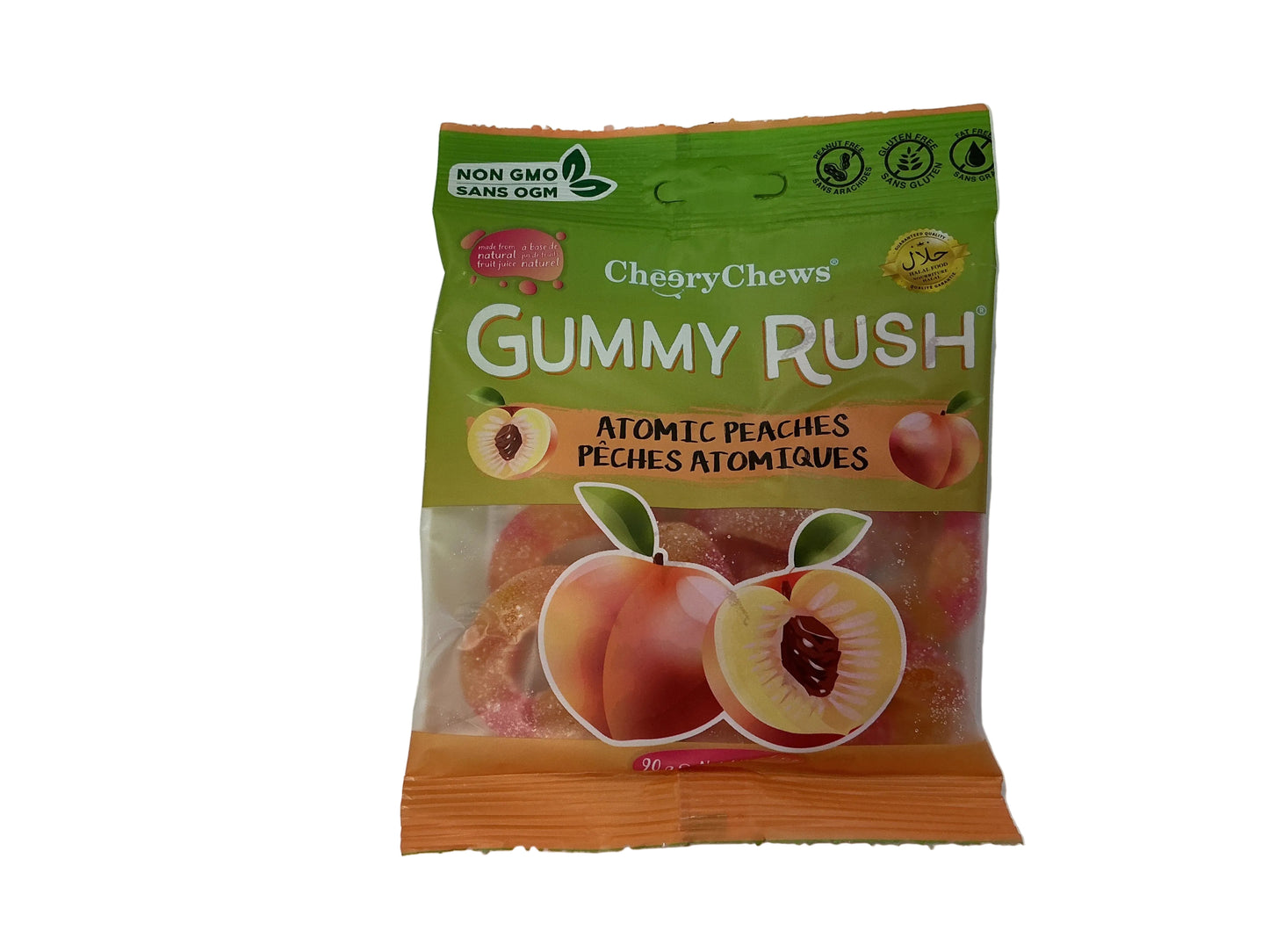 Gummy rush atomic peaches
