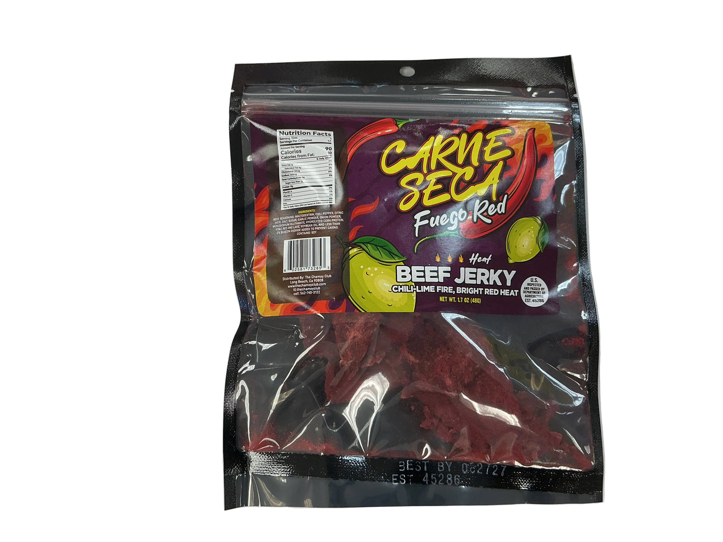 Carne seca chili lime fire beef jerky