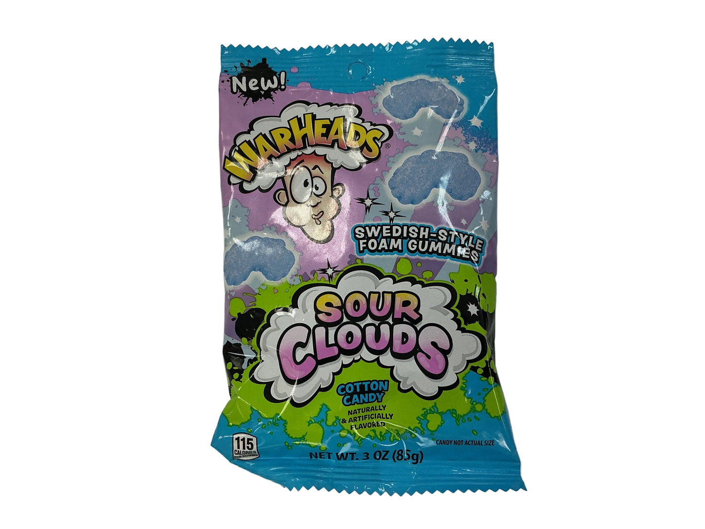 Warheads sour clouds cotton candy