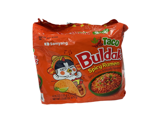 Buldak spicy ramen taco flavor