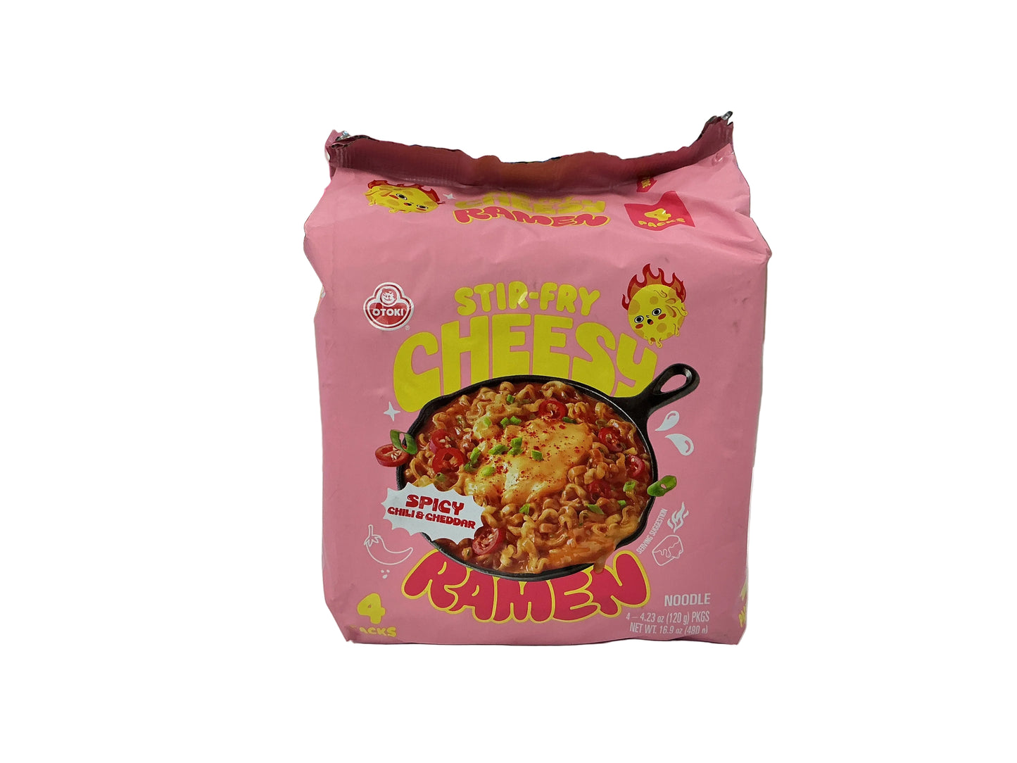 Stir fry cheesy spicy chili cheddar ramen