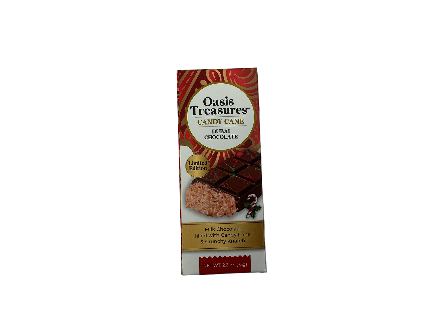 Dubai chocolate bar candy cane by oasis treasures