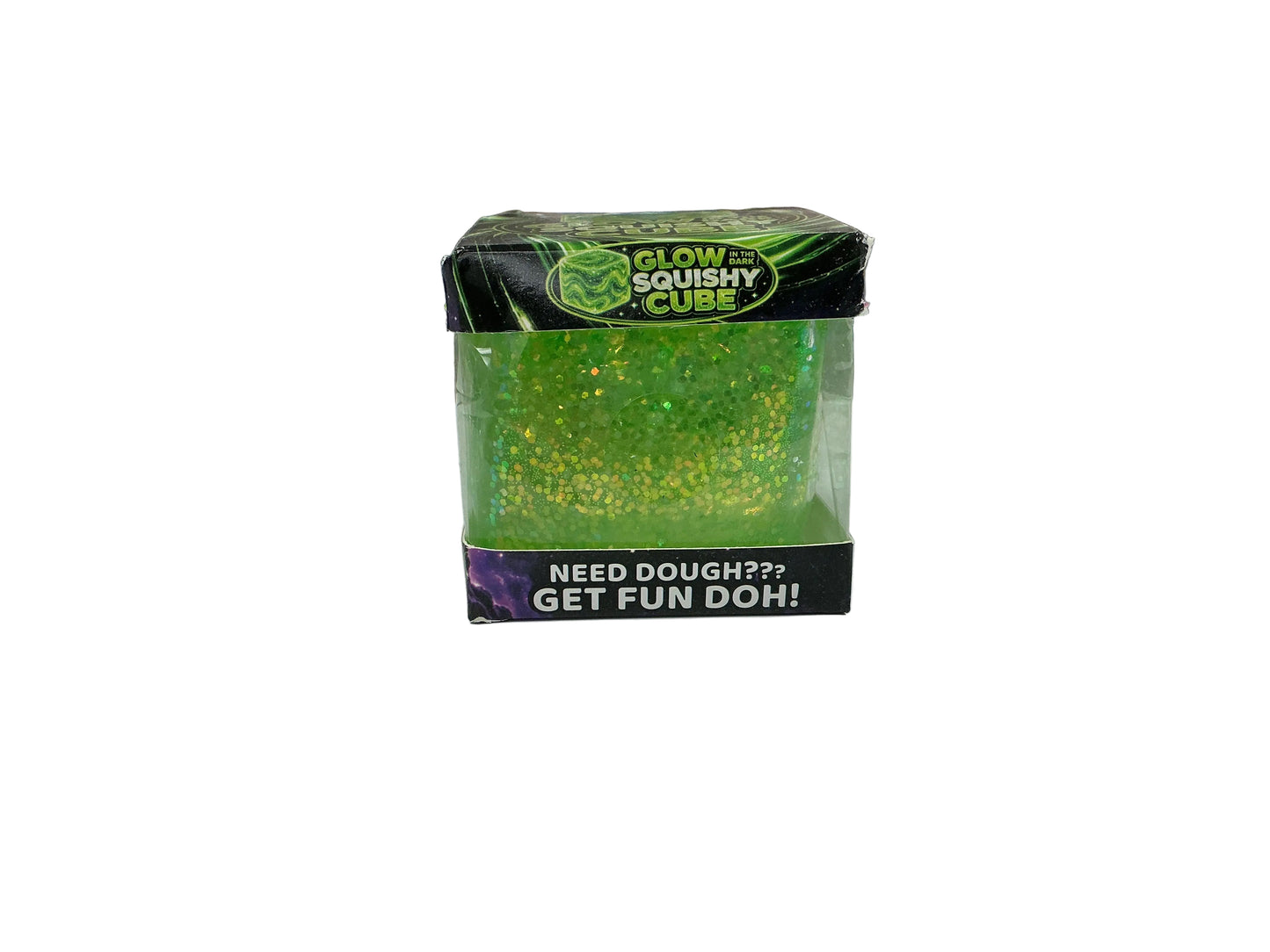 Glow in the dark squishy cube