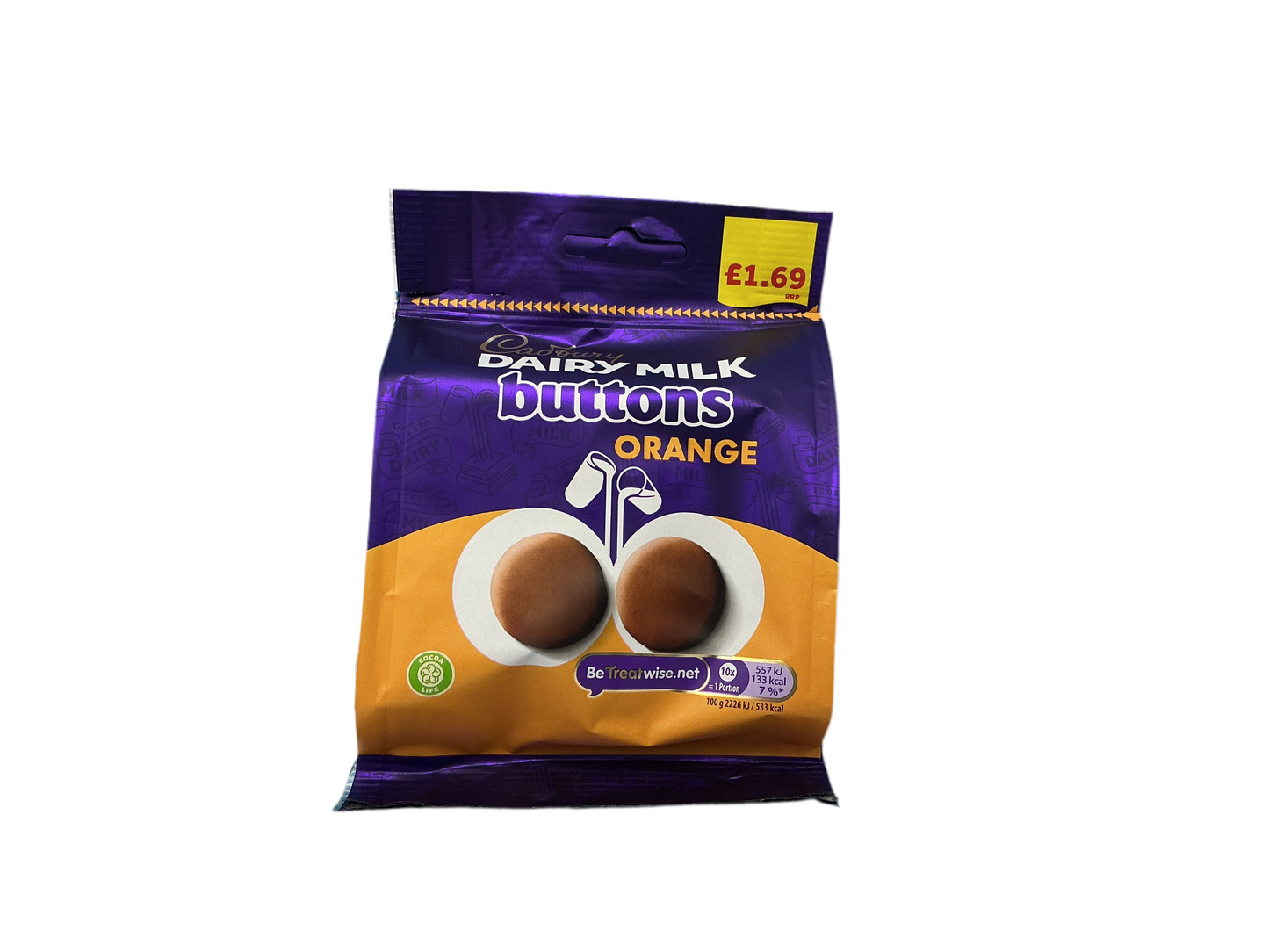 Cadbury dairymilk buttons orange