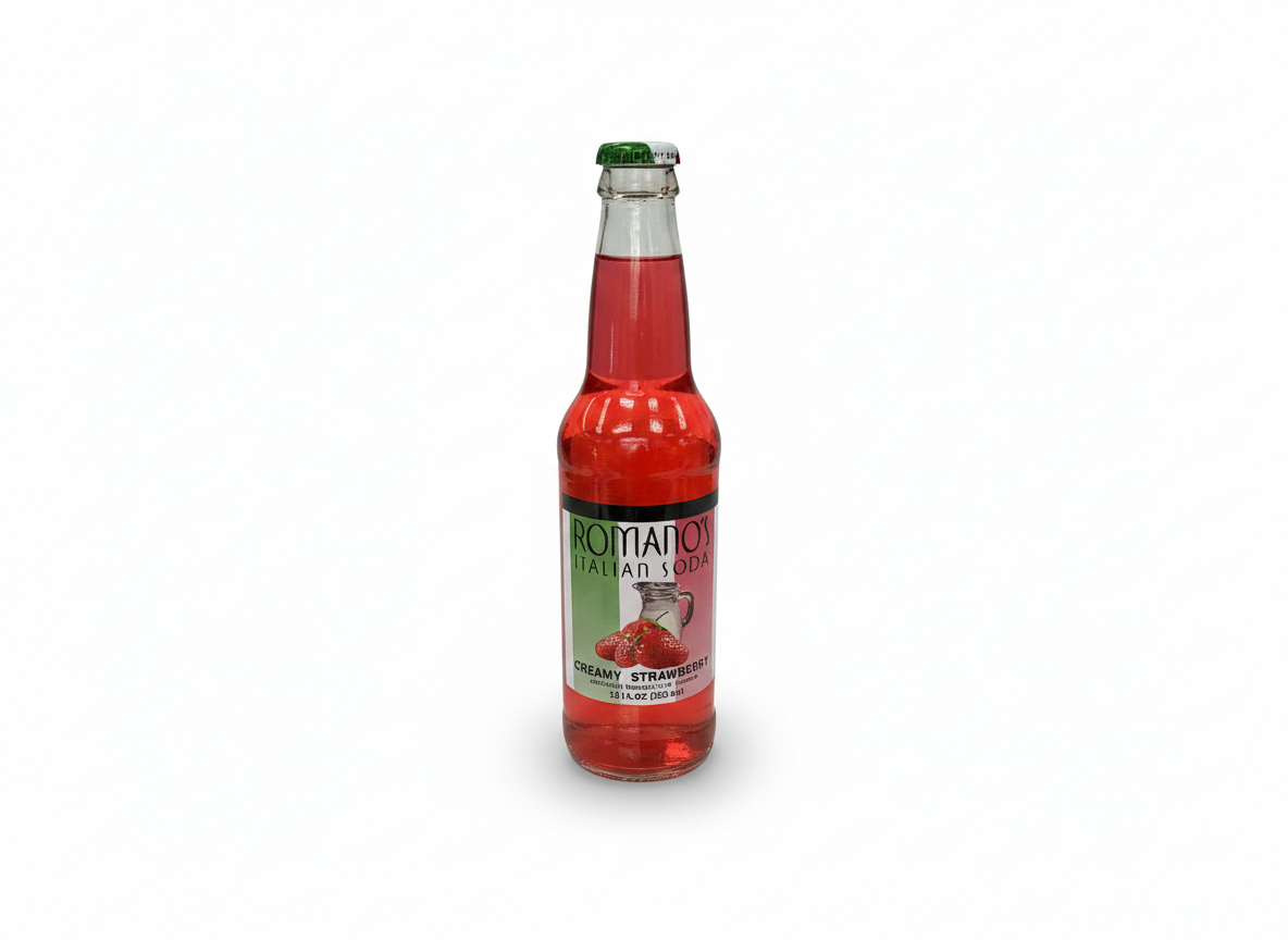 Romanos Italian soda creamy strawberry