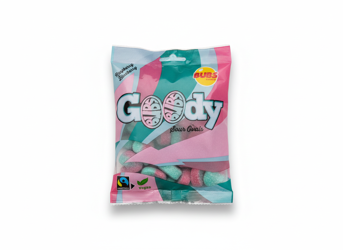 Goody Bubs raspberry blueberry ovals