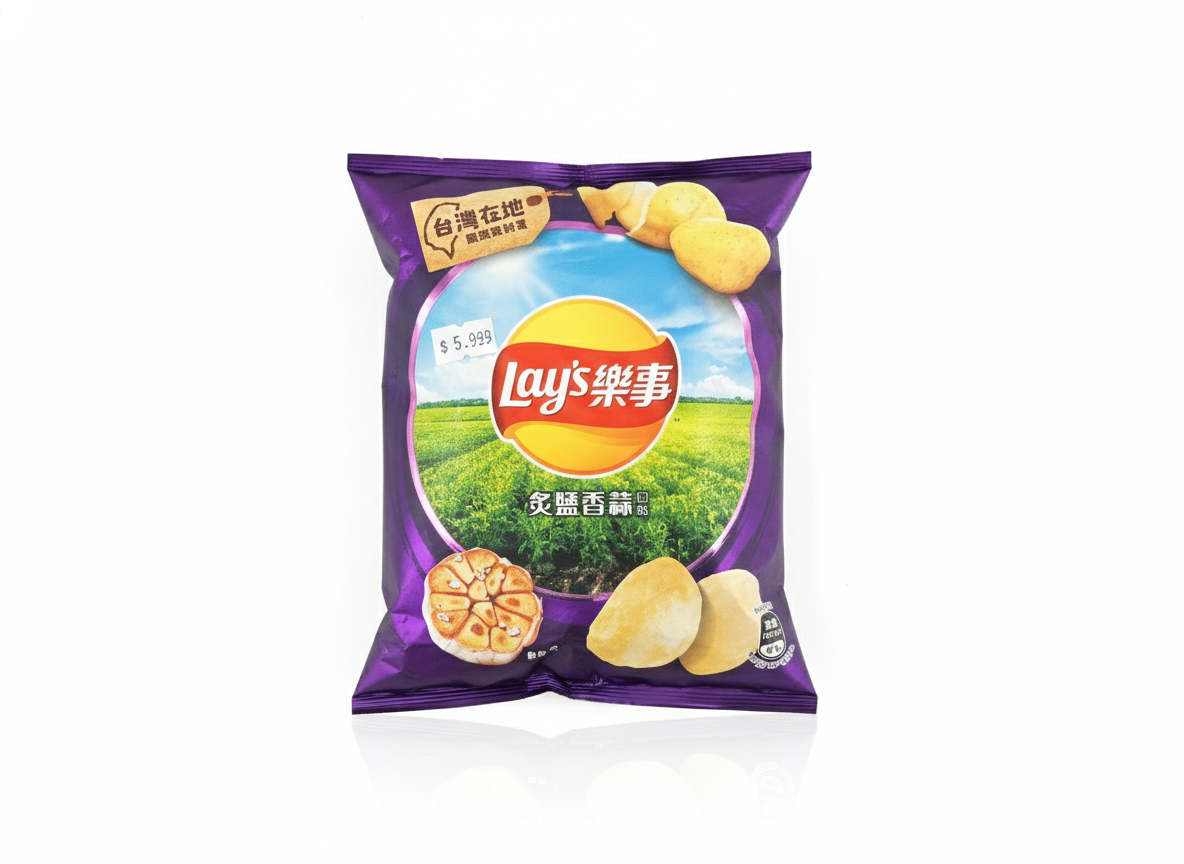 Lays roasted salt & garlic