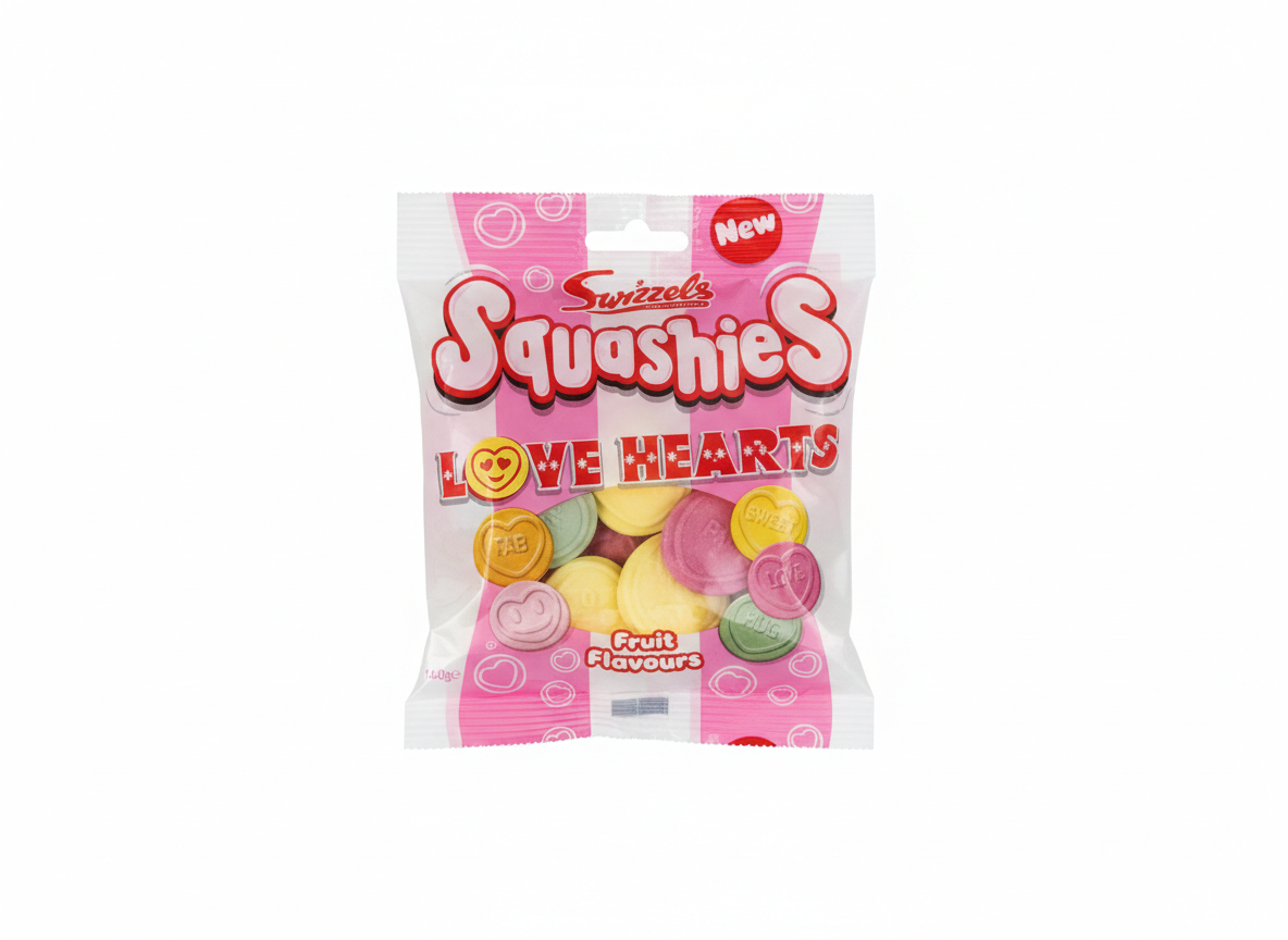 Squashies Love Hearts Fruit Flavor