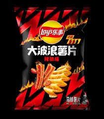 Lays potato chips spicy strips flavor
