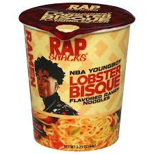 Rap snacks Lobster Bisque ramen noodles