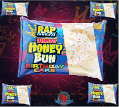 Rap Snacks Honey Bun Birthday Cake