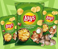 Lays creamy forest mushroom flavoured