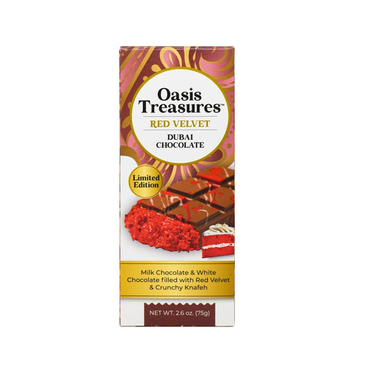 Oasis treasures red velvet Dubai chocolate