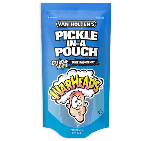 Van Holtens Warheads Blue Raspberry Pickle in a Pouch