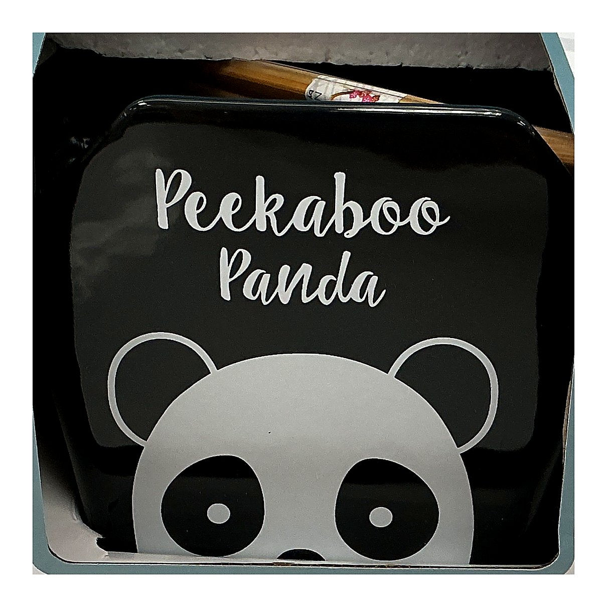 Black Panda bowl with chopsticks - processed