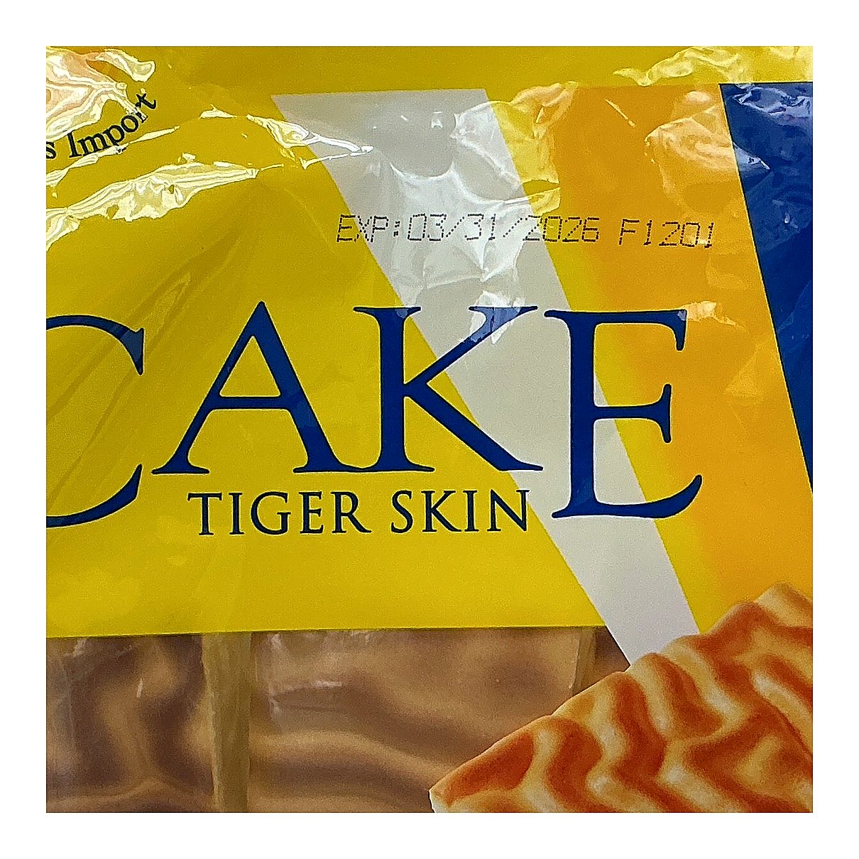 Cake tiger skin - processed