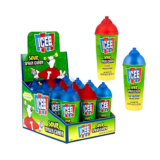 Icee sour spray candy - processed