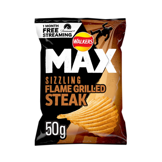 Walkers Max Sizzling Flame Grilled Steak