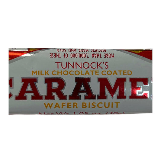 Tunnock’s Milk Chocolate Caramel Wafer Biscuit - processed