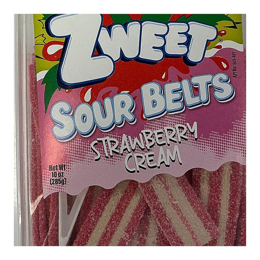 Zweet Sour Belts Strawberry Cream - processed