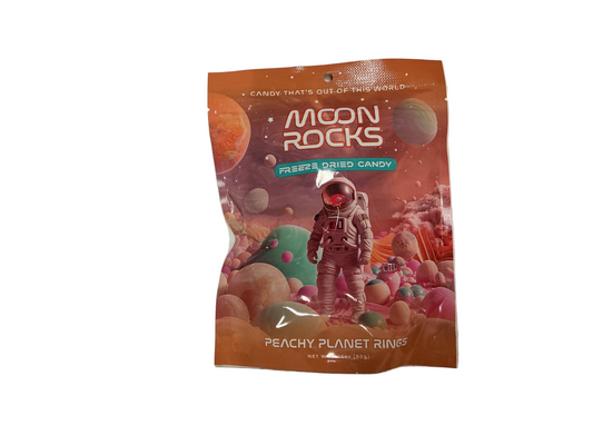 Moon rocks peachy planet rings