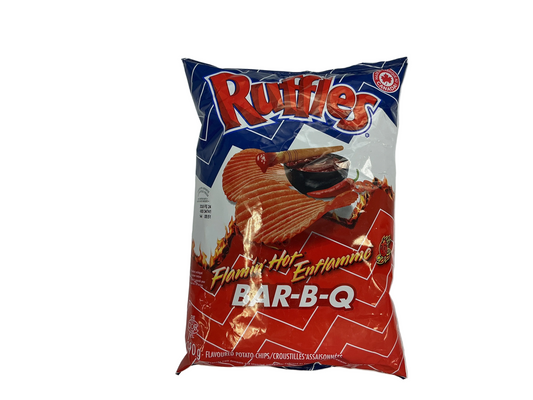 Ruffles flamin hot BAR B Q