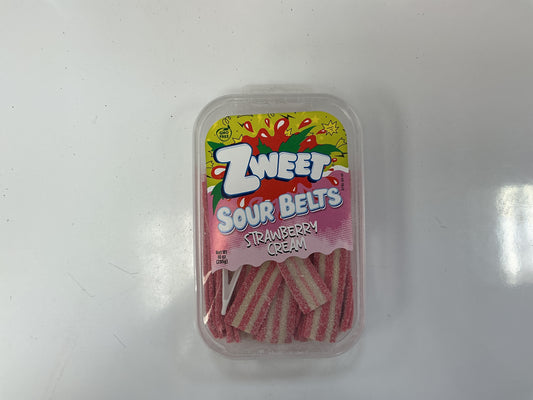 Zweet Sour Belts Strawberry Cream