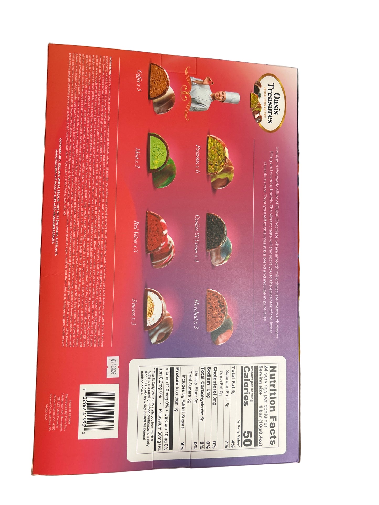 Oasis Treasures Dubai Chocolate Countdown Calendar