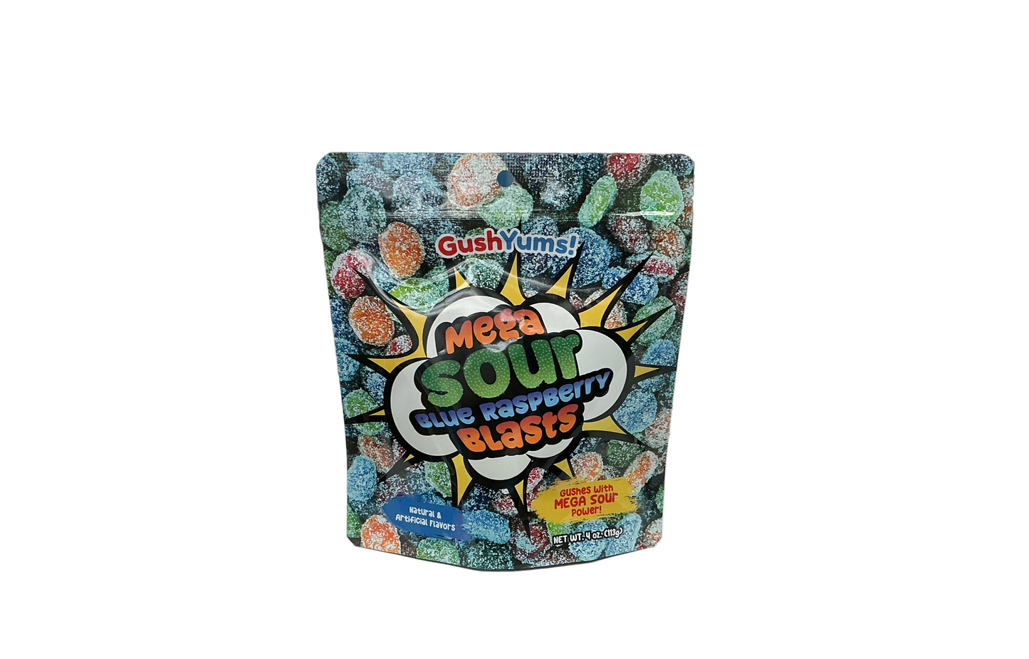 Mega sour blue raspberry blasts