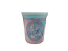 Cotton candy pink & blue swirl