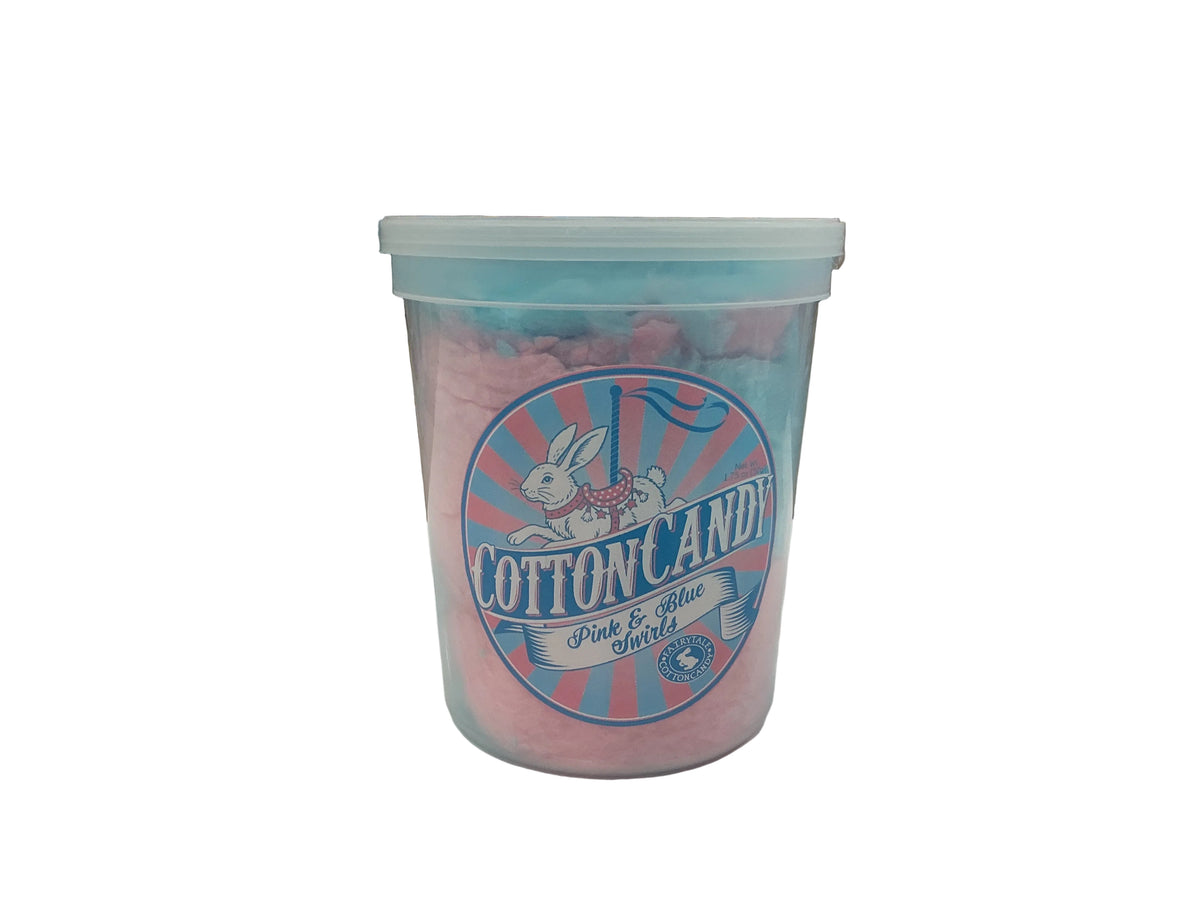 Cotton candy pink & blue swirl