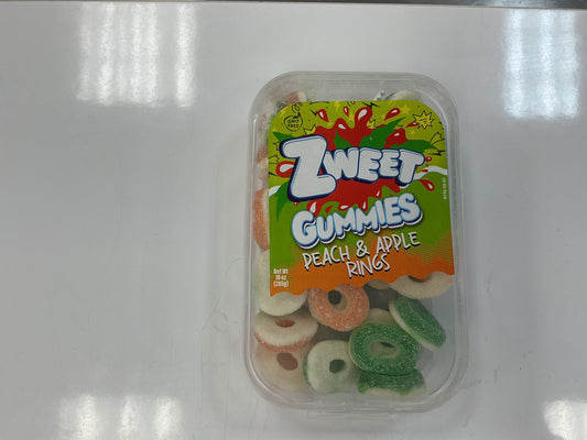 Zweet gummies peach and apple rings