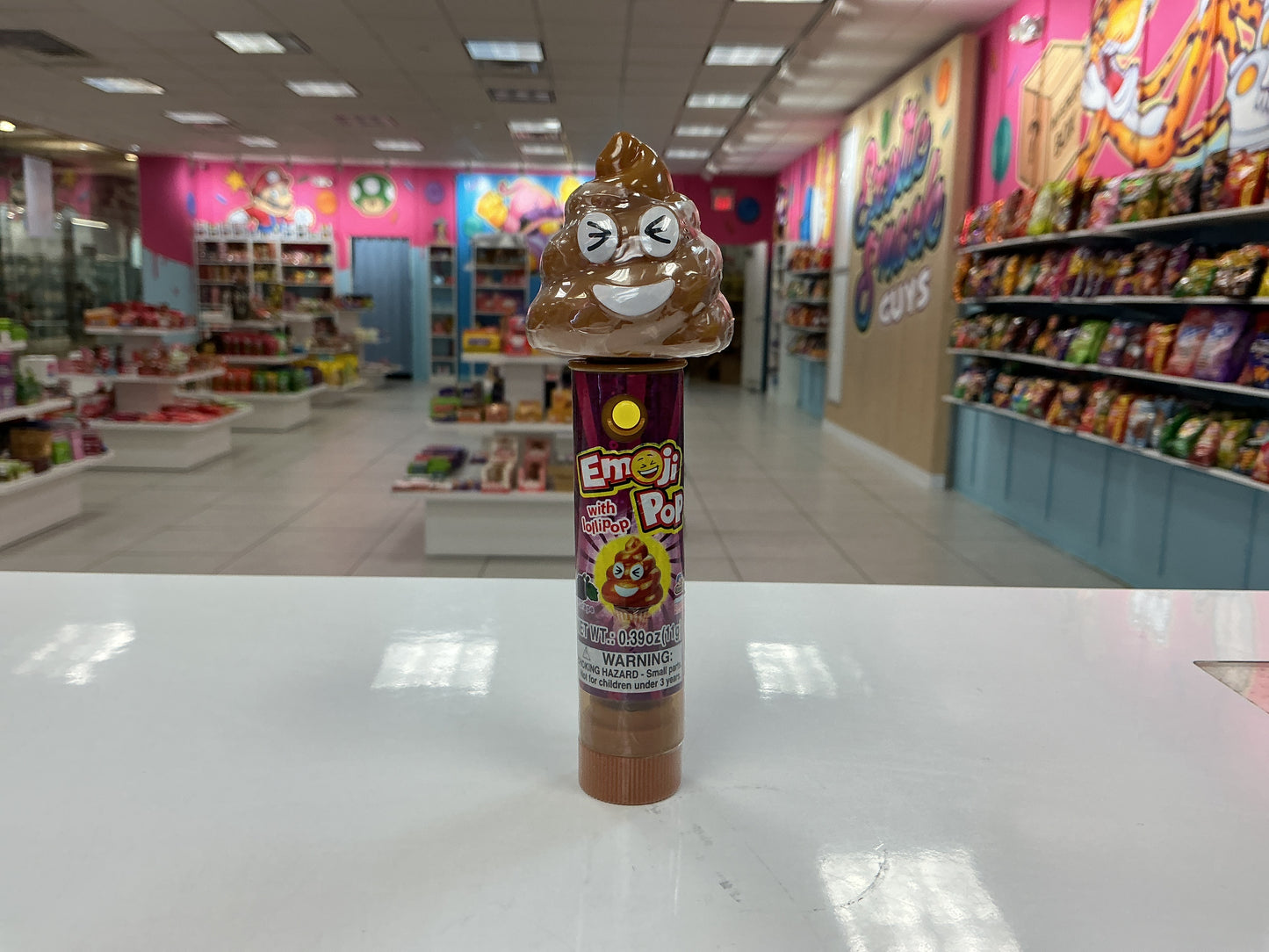 Emoji pop with lollipop