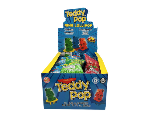 Teddy Pop Ring Lollipop
