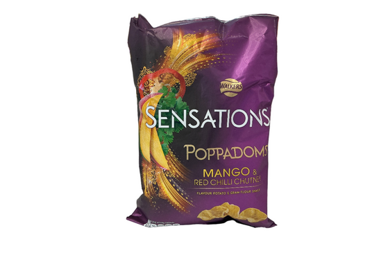 Walkers Sensations Poppadoms Mango Red Chilli Chutney