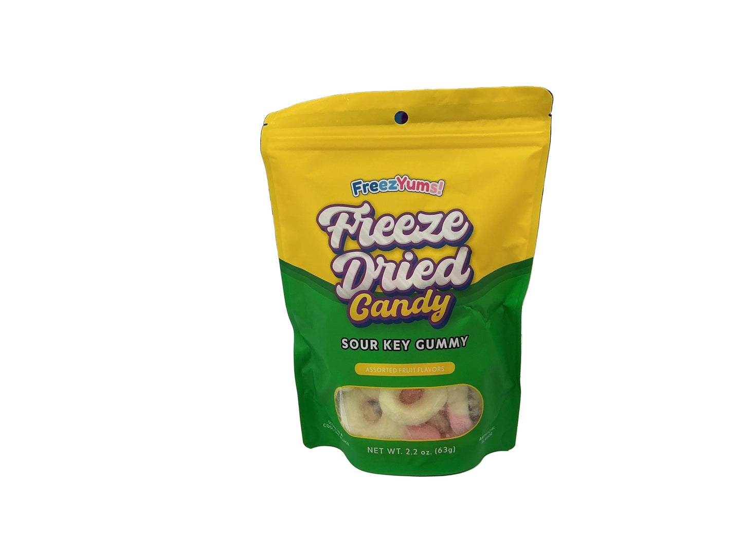 Freeze dried sour key gummy