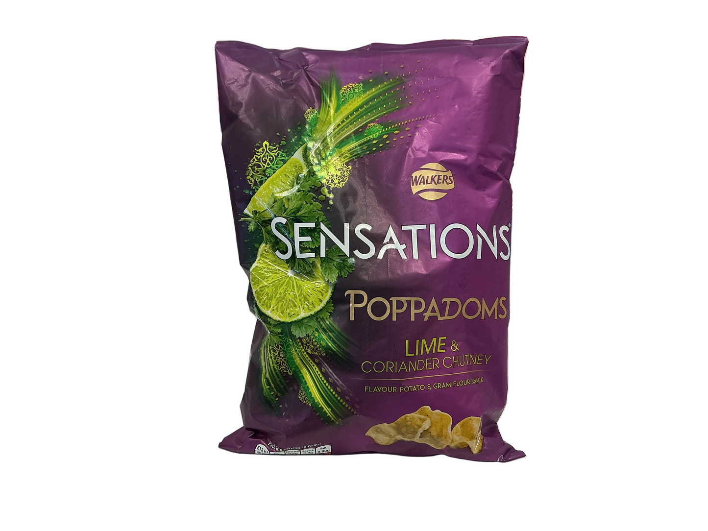 Walkers Sensations Poppadoms Lime Coriander Chutney