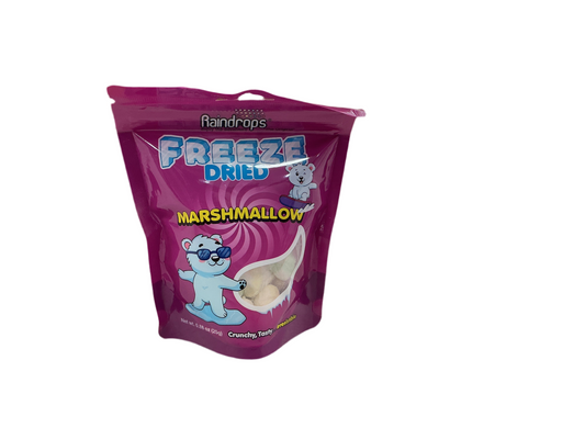 Raindrops freeze dried marshmallow
