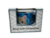 Blue Cat Bowl with Chopsticks