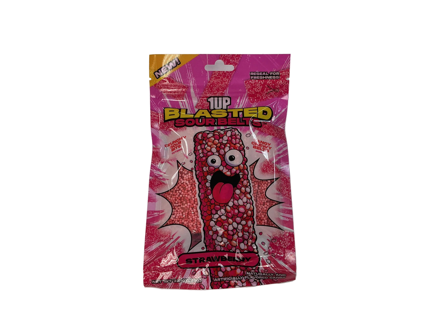 1 up blasted sour belts strawberry