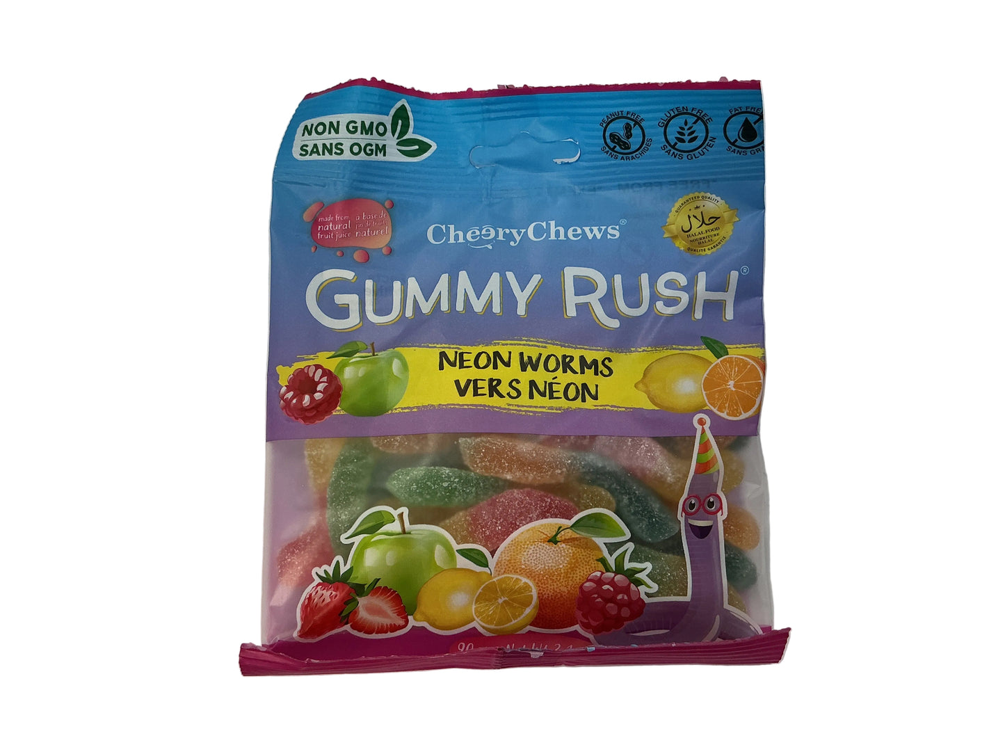 Gummy rush neon worms