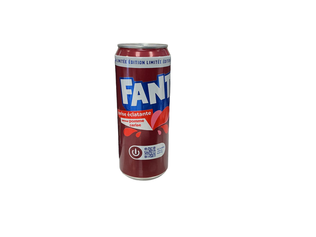 Fanta apple cherry soft drink (France)