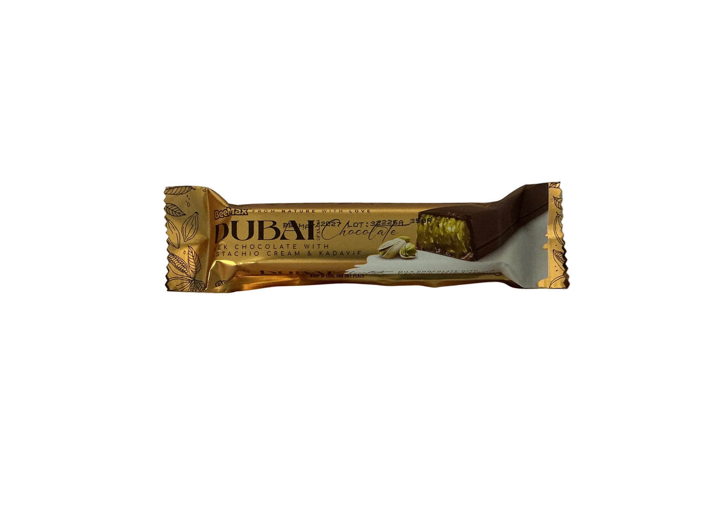 Dubai milk chocolate with pistachio and kadayif