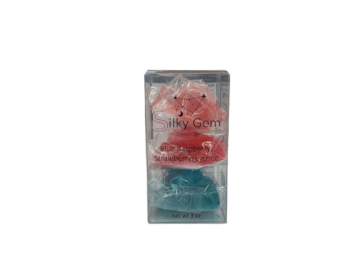 Silky gem crystal candy blue raspberry, strawberry, lychee