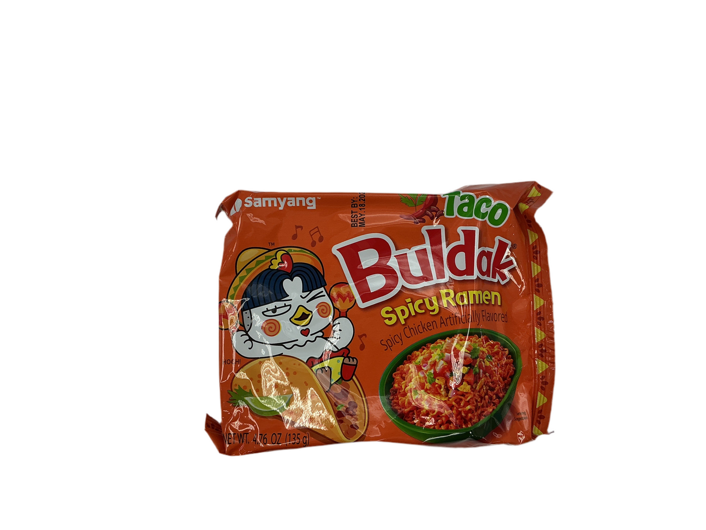 Buldak spicy ramen taco
