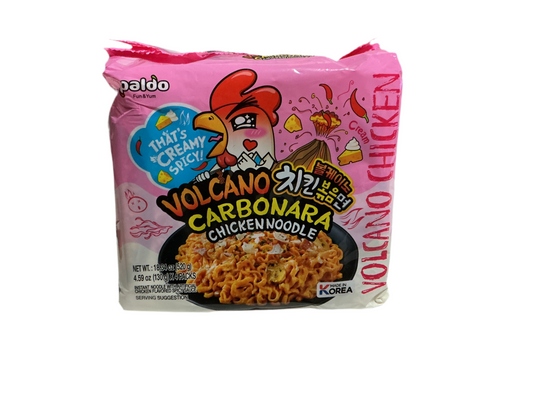 Paldo volcano carbonara chicken noodle