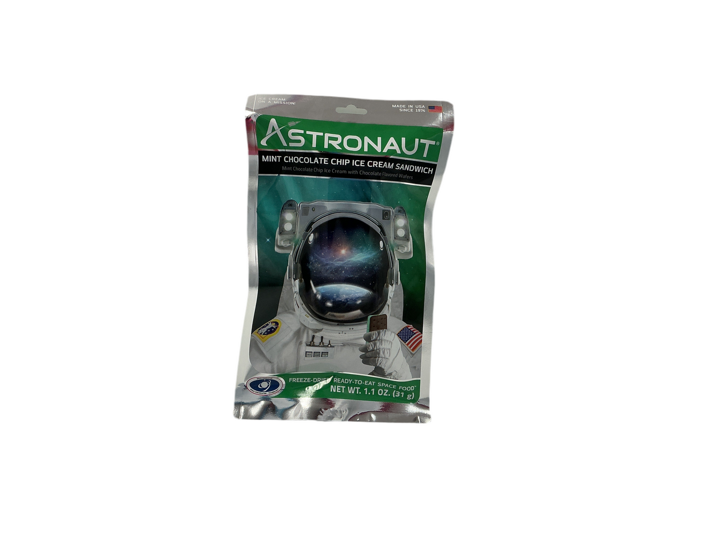 Astronaut Mint Chocolate Chip Ice Cream Sandwich