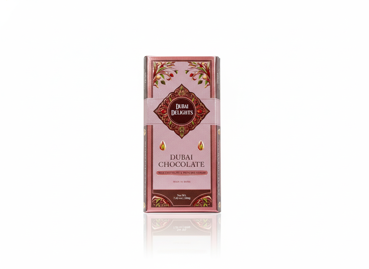 Dubai delight milk chocolate & pistachio kunafa